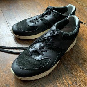 Everlane The Trainer Black Leather Sneakers
